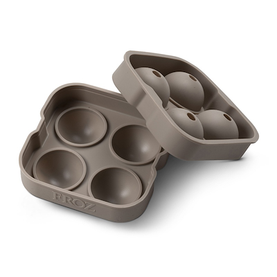 Bitz isterningform rund silikone grå 4 isterninger