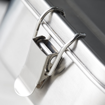 Funktion madkasse stål farve 21.5x16.5x6 cm