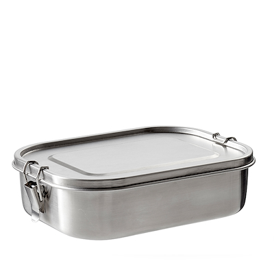 Funktion madkasse stål farve 21.5x16.5x6 cm