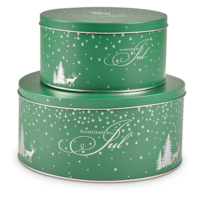 Blomsterbergs Jul kagedåsesæt grøn 2 stk.