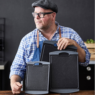 Holm skærebræt mørkegrå 2 stk.