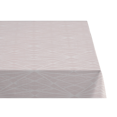 Södahl damask dug diamond grid 140x370 cm rose med staincoat