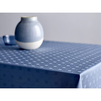Södahl Damask Squares dug china blue 140x320 cm