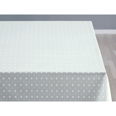 Södahl damask dug Squares 140x180 cm white