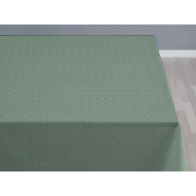 Södahl damask dug Squares 140x220 cm leaf green
