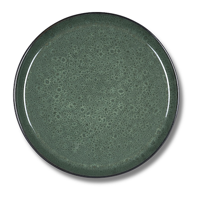 Bitz Gastro flad tallerken sort/grøn 21 cm