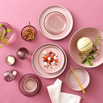 Bitz skål lyserød/grå 12 cm