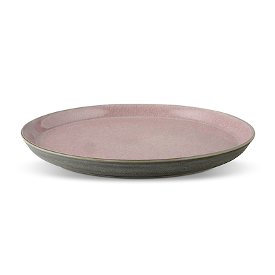 Bitz Gastro flad tallerken grå/lyserød 27 cm