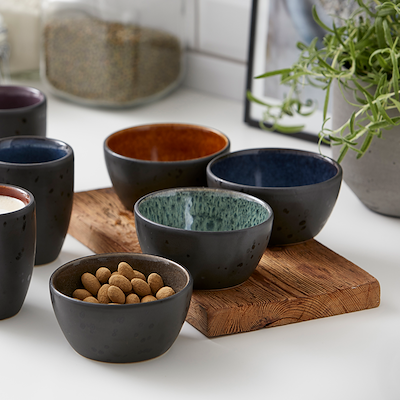 Bitz skål stentøj multifarvet 12 cm