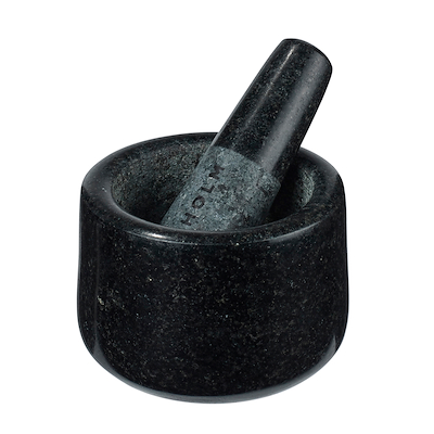 Holm morter sort granit