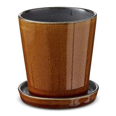 Bitz skjuler med underskål amber/sort 10 cm