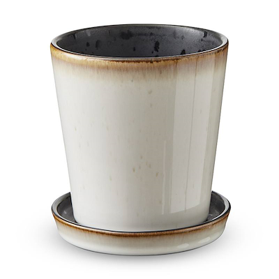 Bitz skjuler med underskål creme/ sort 10 cm