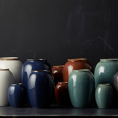 Bitz vase stentøj blå