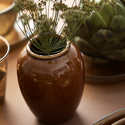 Bitz vase stentøj amber 12,5 cm