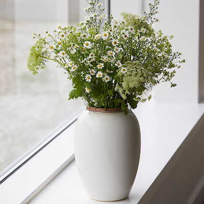 Bitz vase stentøj creme 25 cm