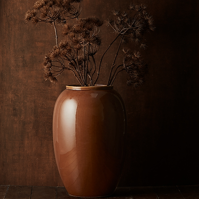 Bitz vase stentøj amber 50 cm