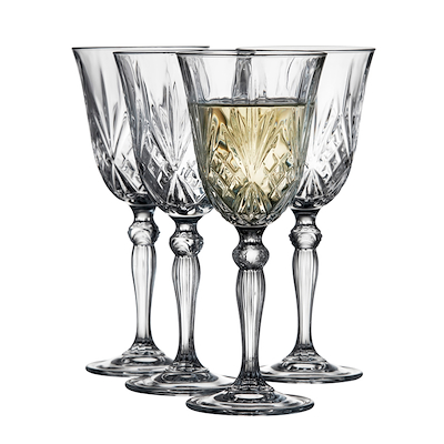 Lyngby Glas Melodia hvidvinsglas 4 stk. 21 cl