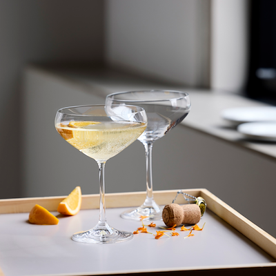 Lyngby Glas Juvel champagneskål 34 cl 4 stk