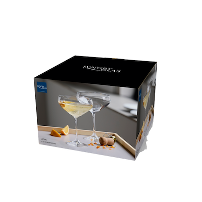 Lyngby Glas Juvel champagneskål 34 cl 4 stk