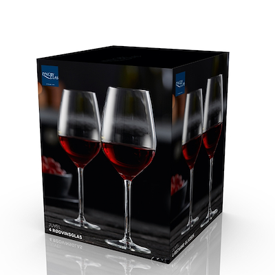 Lyngby Glas Juvel rødvinsglas 50 cl 4 stk.