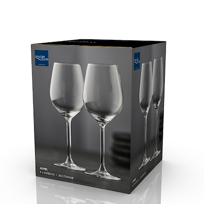 Lyngby Glas Juvel hvidvinsglas 38 cl 4 stk.