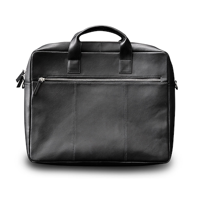 Scandinavia Travel Computertaske ægte læder 40x32 cm Sort