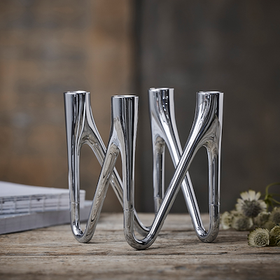 Morsø Roots 4-armet lysestage krom