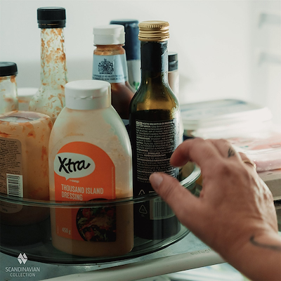 Drejefad til køleskab og organisering