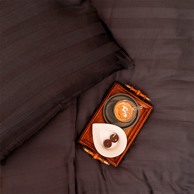 Olsen Home bambus satin sengetøj brun 140x220 cm