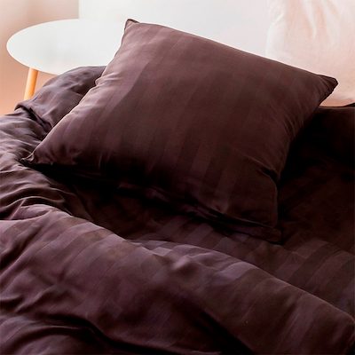 Olsen Home bambus satin sengetøj brun 140x220 cm