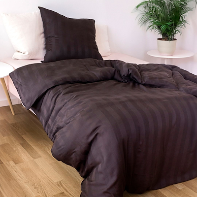 Olsen Home bambus satin sengetøj brun 140x220 cm