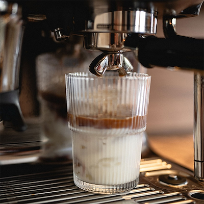 Olsen Home glas med låg og sugerør 300 ml 6 stk