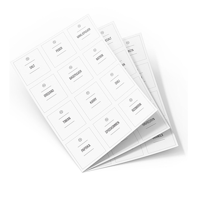 Olsen Home etiketter til opbevaringsglas 84 stk.