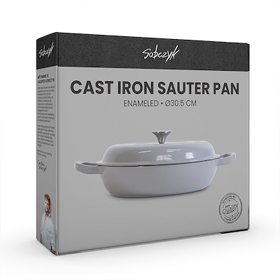 Casper Sobczyk emaljeret støbejern sautergryde Ø30,5 cm 3,5 liter