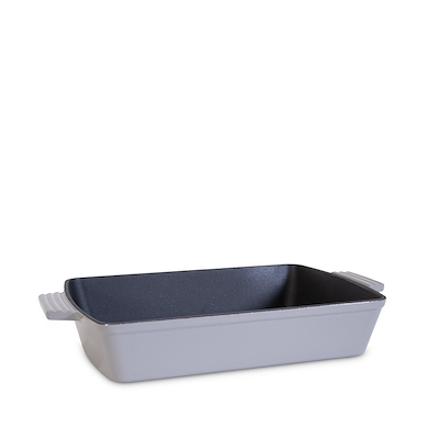 Casper Sobczyk emaljeret støbejerns fad 39x23 cm