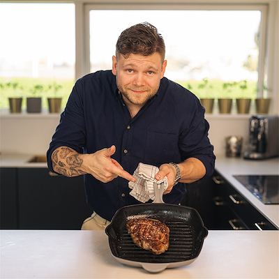 Casper Sobczyk emaljeret støbejern grillpande Ø 28 cm