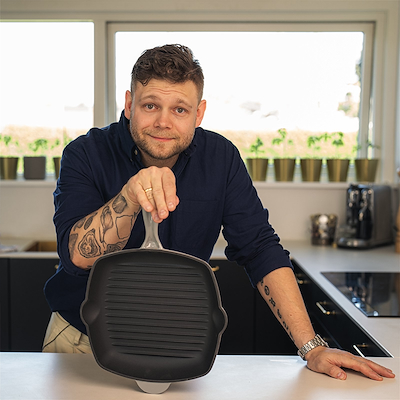 Casper Sobczyk emaljeret støbejern grillpande Ø 28 cm