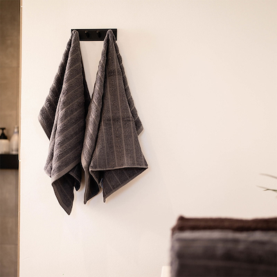 Olsen Home bambus håndklæder mørkegrå 70x140/50x70 cm 4 stk.