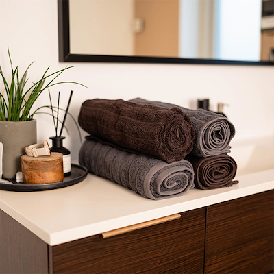 Olsen Home bambus håndklæder mokkabrun 70x140/50x70 cm 4 stk.