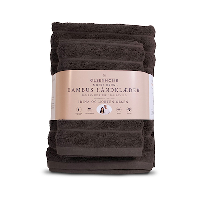 Olsen Home bambus håndklæder mokkabrun 70x140/50x70 cm 4 stk.