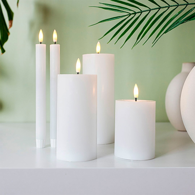 Olsen Home LED stearinlys hvid 5 stk. inklusiv fjernbetjening