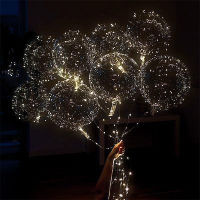 LED balloner med selvluk - 10 pak