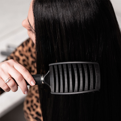 Olsen Home Paddle hårbørste sort