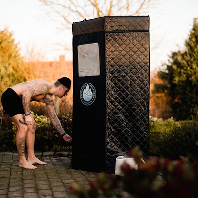 MassagePro dampsauna sort 90x90x180 cm