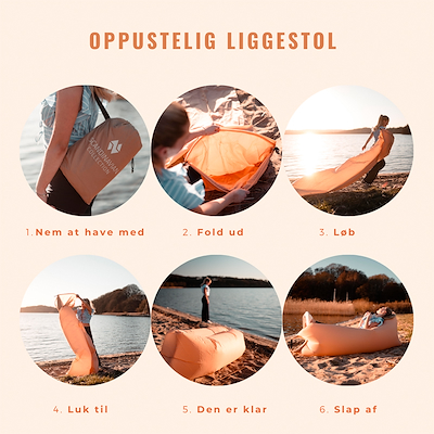 Oppustelig liggestol 240x70 cm