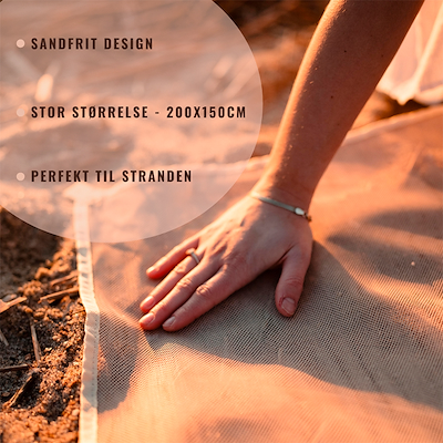 Sandfri strandmåtte 200x150 cm