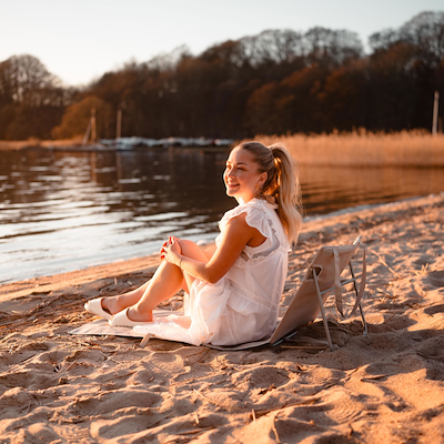 Scandinavian Collection foldbar strandmåtte med ryglæn