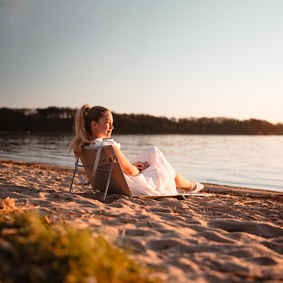Scandinavian Collection foldbar strandmåtte med ryglæn