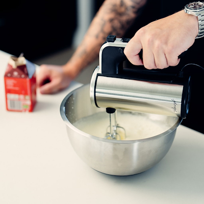 Sobczyk røreskålesæt med låg og silikonebund 3 stk. rustfrit stål