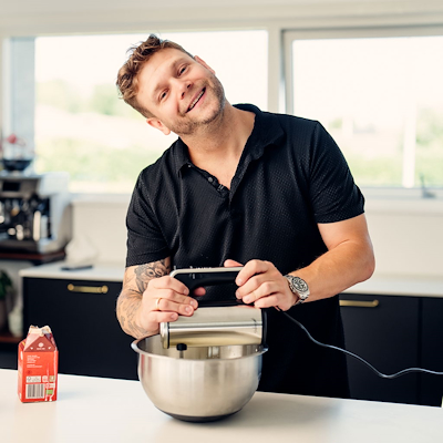 Sobczyk røreskålesæt med låg og silikonebund 3 stk. rustfrit stål